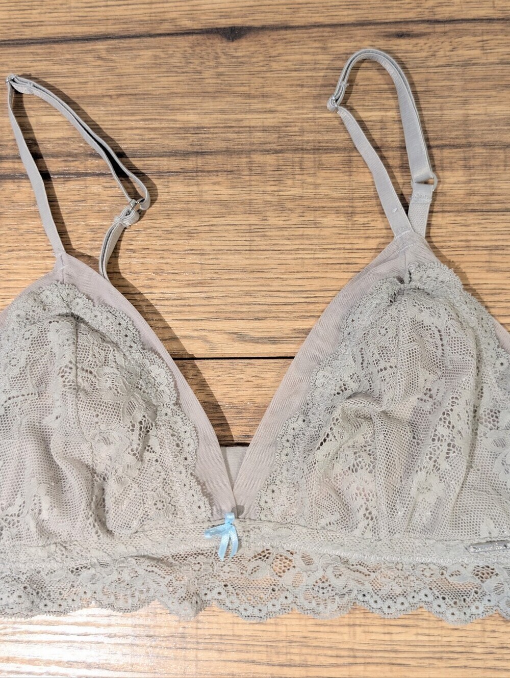 La Vie En Rose Slate Blue, Mesh Lined bralette